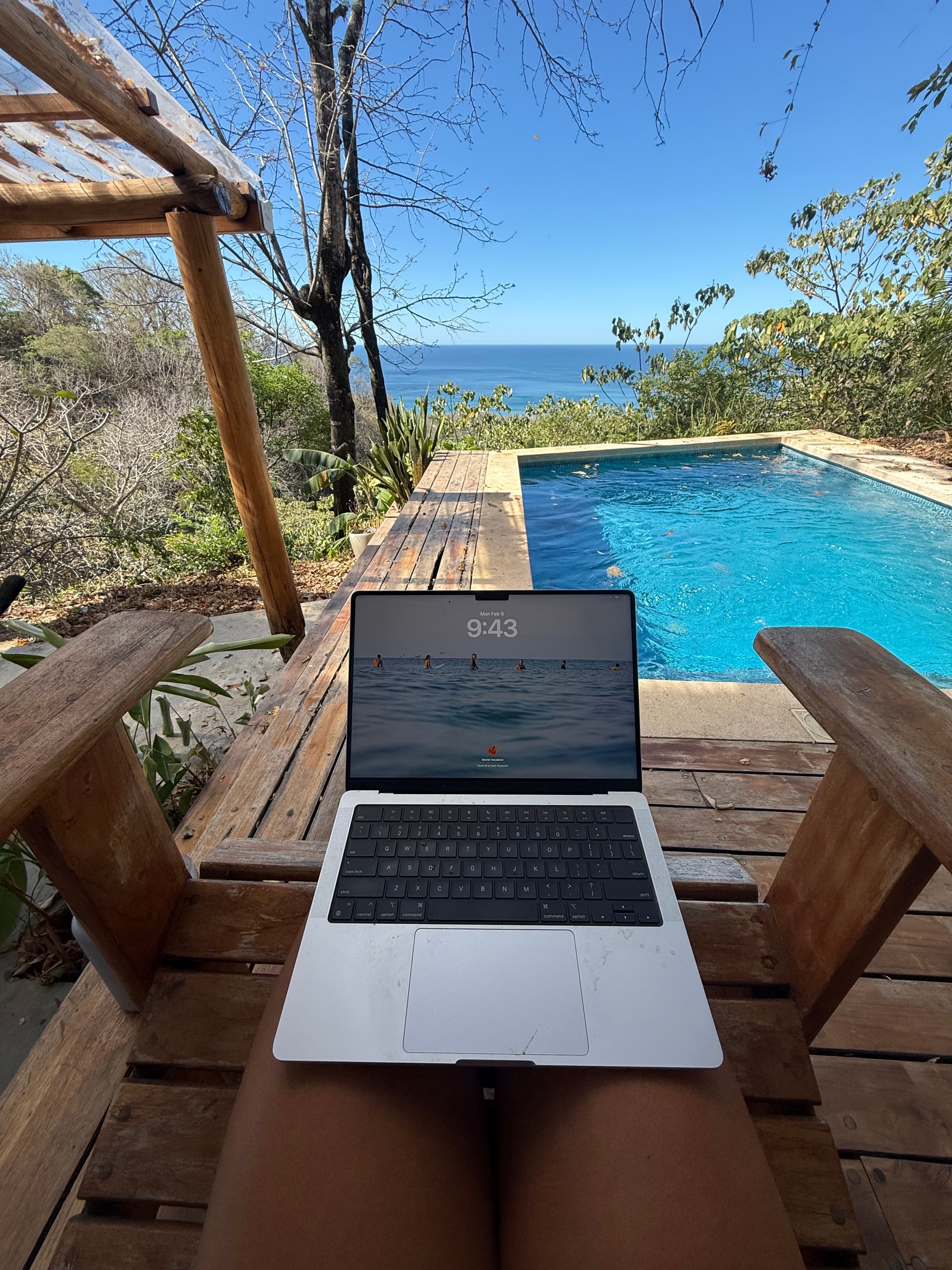 Remote work setup at Casa Calyx