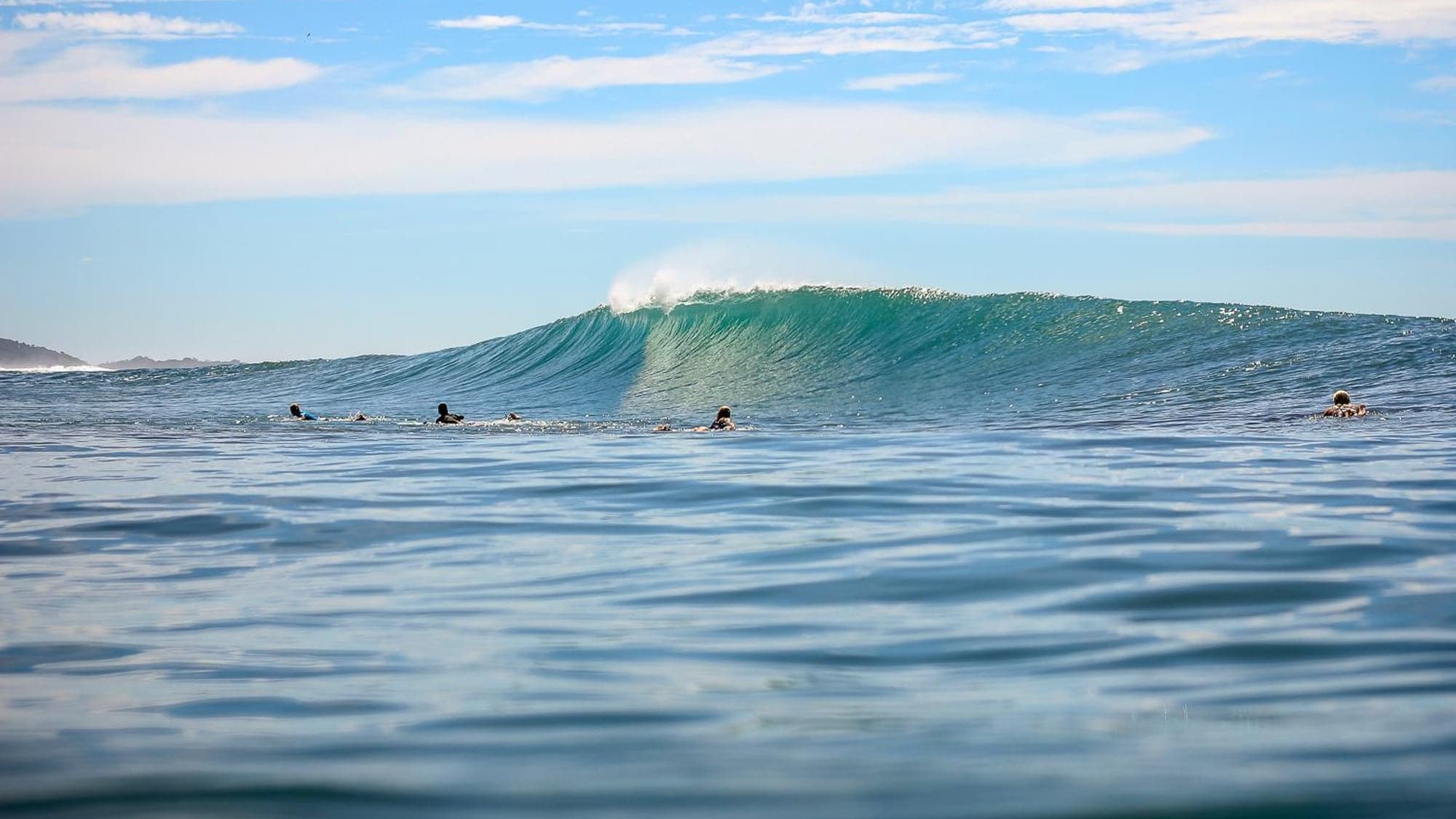 Empty Pacific wave at dawn off Playa Santa Teresa